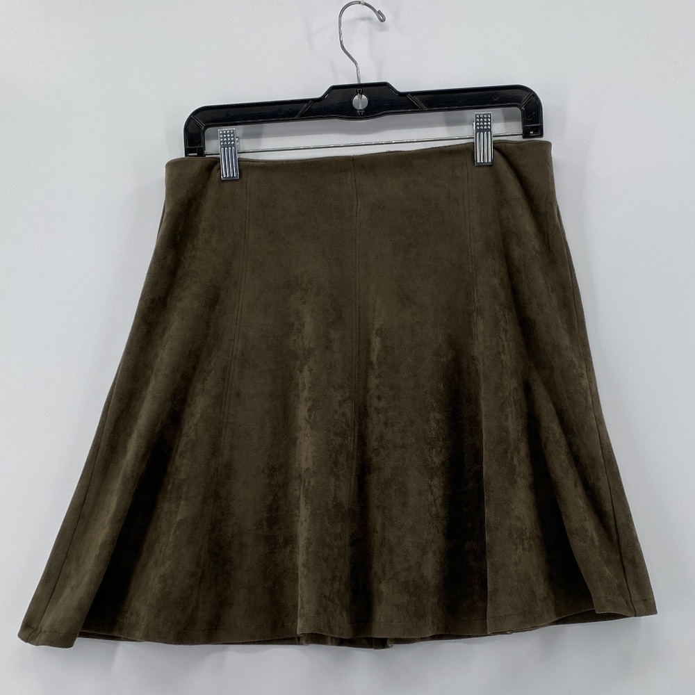 Potters Pot Skirt Women's Size Medium Olive Green Rear Zipper Formal Office